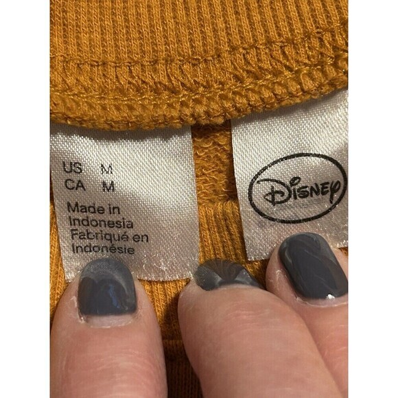 H&M Sweater Women’s Medium Disney Divided Orange Pullover Logo Mickey Mouse Ears - Picture 5 of 8